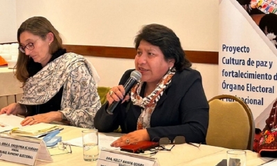 La vocal del Tribunal Supremo Electoral (TSE), Dina Chuquimia. Foto: Facebook TSE