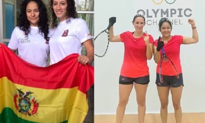 Yazmine Sabja y Valeria Centellas formaron la dupla femenina de Bolivia/Foto. Kandire