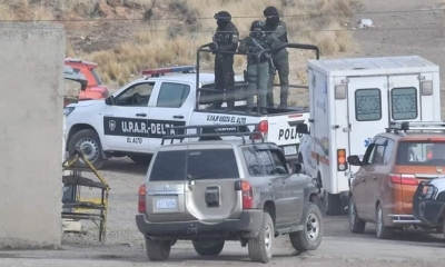 La ambulancia que trasladó a Luis Fernando Camacho.