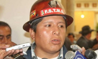 Juan Carlos Huarachi, secretario ejecutivo de la COB/Foto. RRSS