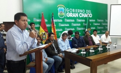 En conferencia de prensa en Yacuiba