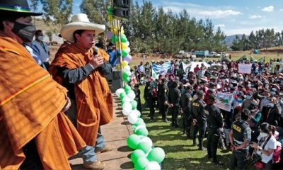 El presidente Pedro Castillo en un centro poblado de Andahuaylas. | Fuente: Presidencia