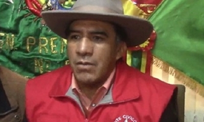 Clemente Gutiérrez, presidente del Comité Cívico Pro Departamento de La Paz/Foto. RRSS