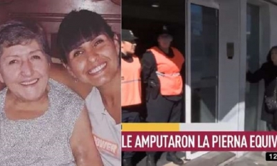 Magdalena Leguizamán y su hija (izquierida). El hospital donde ocurrió el hecho (derecha)