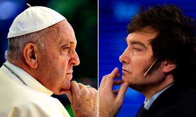 El papa Francisco / Javier Milei, candidato presidencial de Argentina