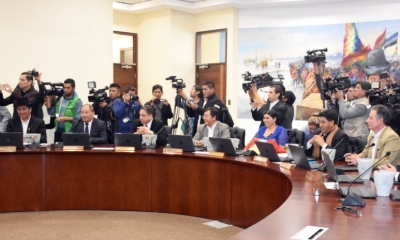 Evo Morales se reunió con el nuevo Gabinete de Ministros/Foto. ABI