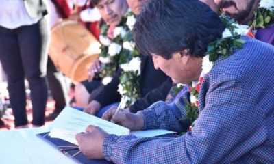 presidente Evo Morales. 
