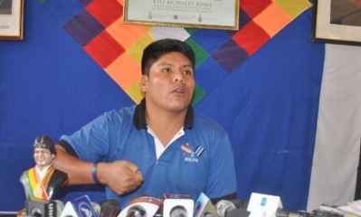 El dirigente cocalero del trópico de Cochabamba, Leonardo Loza