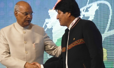 Presidentes de India y Bolivia/Foto. ABI 