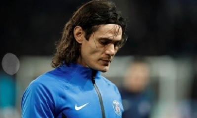 Edinson Cavani, no está cómodo en el PSG. Foto. Reuters