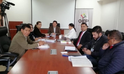 Reunión de Sala Plena del Tribunal Supremo Electoral. 