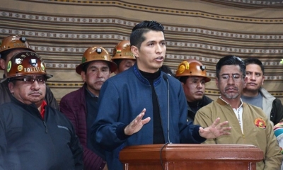 El candidato a la presidencia Andrónico Rodríguez