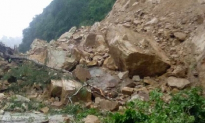 Durante el fin de semana se registró un derrumbe considerable en la ruta a Bermejo