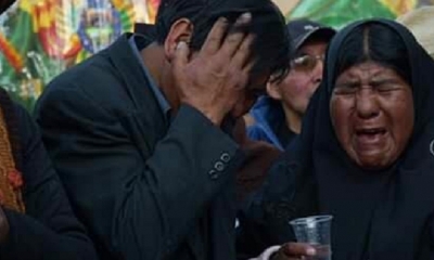 Miles de personas acompañaron a las familias/Foto. RRSS