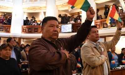 Sergio Choque y Henry Cabrera asumen la presidencia y vicepresidencia/Foto. RRSS