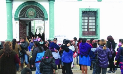 La protesta de las esposas de policías
