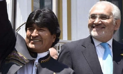 El expresidente Evo Morales junto a Carlos Mesa. | Fuente: AFP