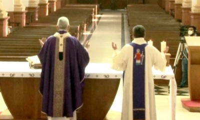 Homilía en la Basílica Menor de San Lorenzo en Santa Cruz, hoy domingo. Foto/Iglesia SCZ