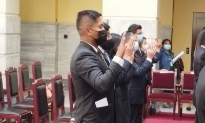 Blanco en su juramento. Foto: Página Siete.