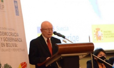 El presidente del Tribunal Supremo Electoral, Oscar Hassenteufel.
