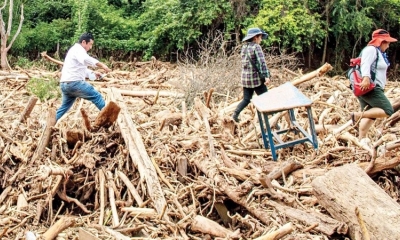 Las destrozos en una comunidad guaraní de Tarija.