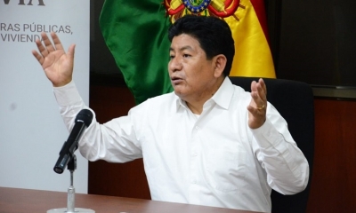 El ministro de Obras Públicas, Edgar Montaño
