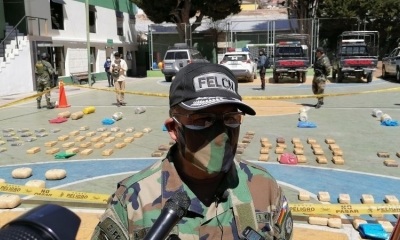 Director General de la Fuerza Especial de Lucha Contra el Narcotráfico (Felcn), este domingo. Foto: Felcn.