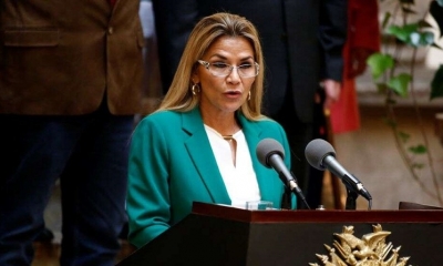 La presidenta interina de Bolivia, Jeanine Áñez