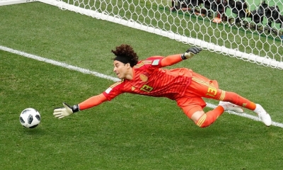 El jugador mexicano Guillermo Ochoa durante un partido del Mundial de Rusia 2018. Foto: Reuters