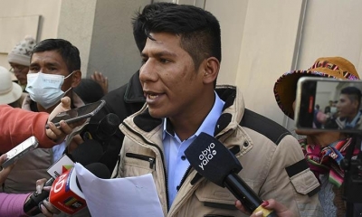 El dirigente de la Adepcoca paralela y afín al sector evista del MAS, Arnold Alanes