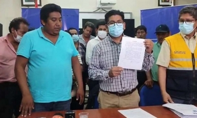 Firma convenio para las carreteras Las Cruces - Buena Vista