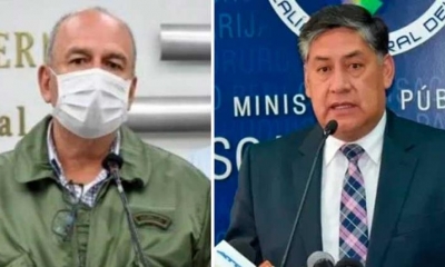 Foto combinada del ministro Arturo Murillo y el Fiscal General, Juan Lanchipa. | Erbol
