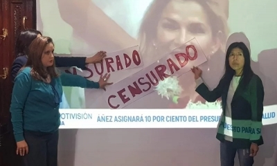 Las parlamentarias denuncian que el spot contra Jeanine Añez fue 