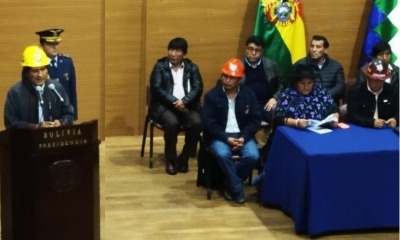 Evo Morales en la Casa del Pueblo/Foto. ABI