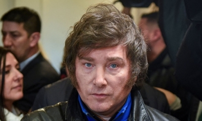 El candidato presidencial de ultraderecha Javier Milei