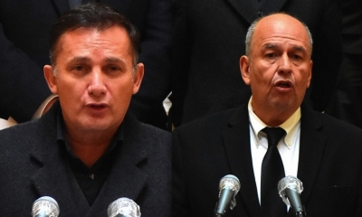 Los exministros de Gobierno y de Defensa, Arturo Murillo y Luis Fenando López