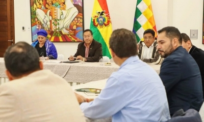 Reunión entre el presidente Luis Arce Catacora y la directiva de la Cámara Agropecuaria del Oriente 