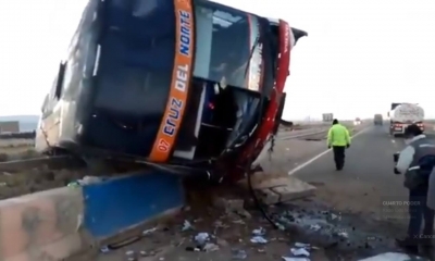 Así quedó el Bus /Foto. RRSS