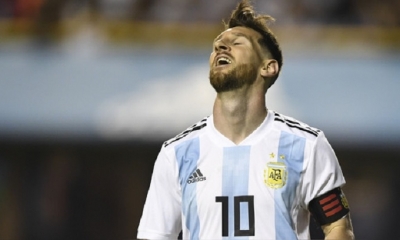Messi durante el amistoso de Argentina ante Israel. | Fuente: AFP
