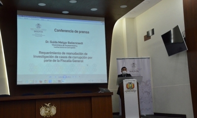 El viceministro de Transparencia Institucional y Lucha contra la Corrupción, Guido Melgar