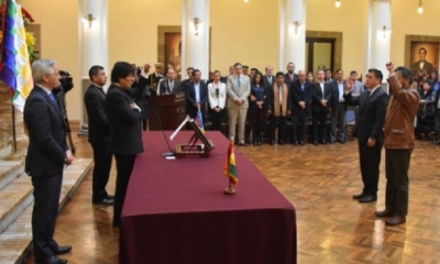 Morales posesionó solo a dos nuevos ministros  está nueva gestión/Foto.  Archivo