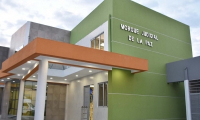 Nueva infraestructura de la Morgue Judicial, en la ciudad de La Paz. Foto: ABI