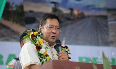  El presidente Luis Arce hizo la entrega del aeropuerto Jorge Henrich Arauz