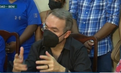 Desde el departamento de Beni, el vocero presidencial, Jorge Richter.