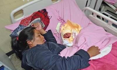 En el hospital San Pedro Claver, ubicado en la zona de Lajastambo, ayer nacieron cuatro niños, tres varones y una mujer