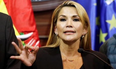 La presidenta, Jeanine Áñez