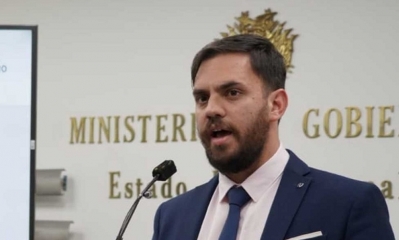 El ministro de Gobierno, Eduardo del Castillo, en una pasada rueda de prensa.Foto: Ministerio de Gobierno
