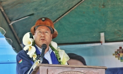 El presidente Luis Arce
