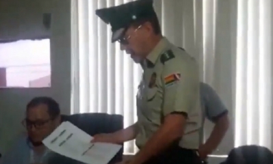 El comandante se presentó a la Fiscalía sin ser citado/Foto: Captura de pantalla