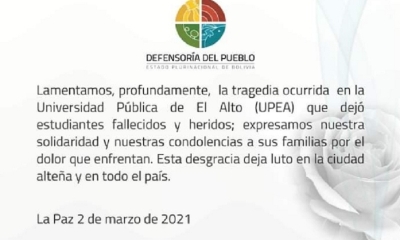 Cruz manifestó que la participación estudiantil en espacios democráticos no debe ser obligatoria.